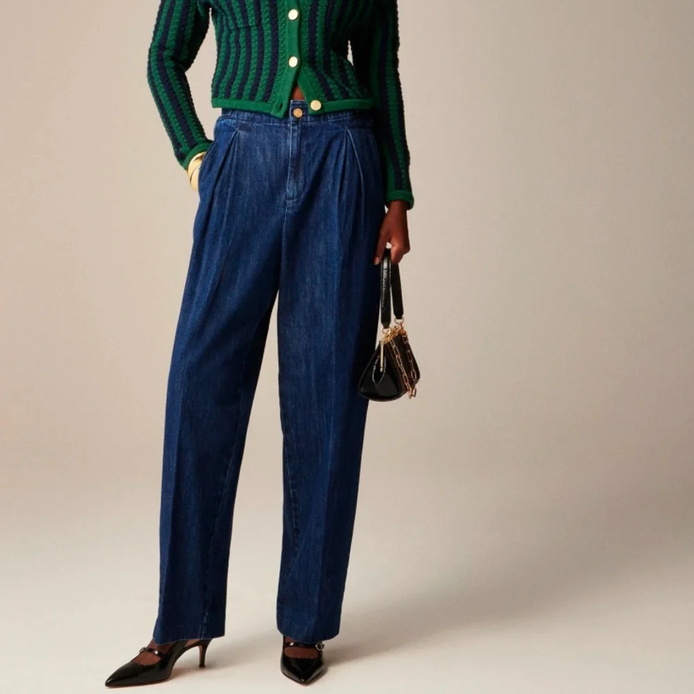 J. Crew 1984 Mack Tapered Jeans Pleats High Rise Cotton 30